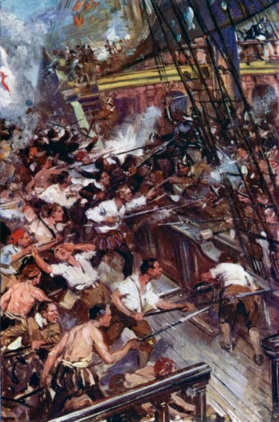 Ilustración para Westward Ho! de Cyrus Cuneo