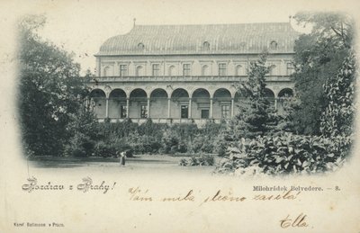 Postal que representa el Milohradek Belvedere de Czech Photographer