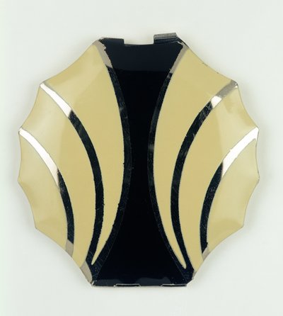 Compacto de polvo Princess Art Deco, checo, 1920s de Czech School