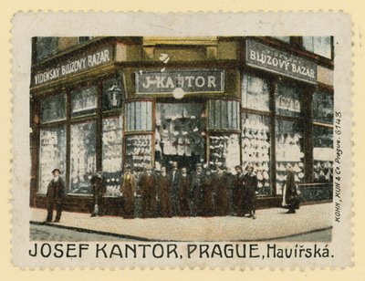 Fachada de la tienda de Josef Kantor, Praga de Czech School