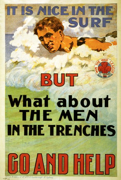 Es agradable en el oleaje, pero ¿qué pasa con los hombres en las trincheras? Ve y ayuda. 1917 de D. H. Souter