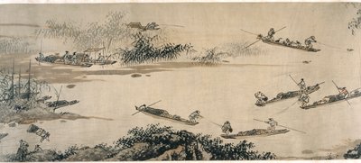 Pescadores en un Río de Otoño de Dai Jin