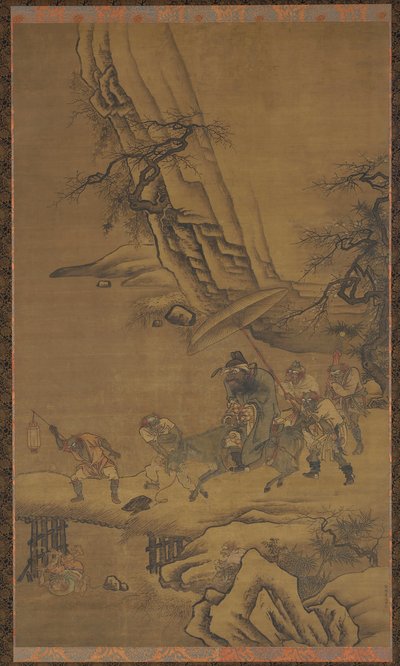 Zhong Kui y demonios cruzando un puente, siglo XV de Dai Jin