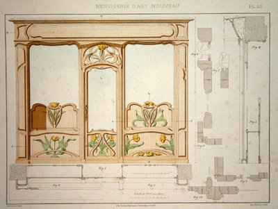 Diseño para una fachada de tienda, ilustración de 