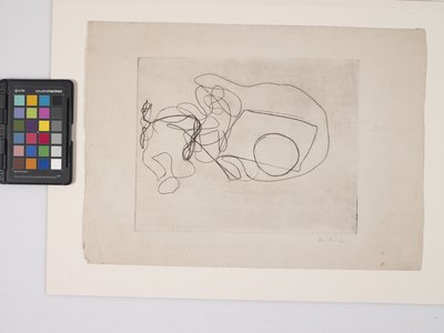 Sin título, hacia 1938 (grabado sobre papel blanquecino) de Dalla Husband