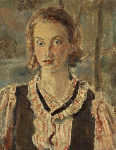 Retrato de una niña (óleo sobre lienzo) de Dame Ethel Walker