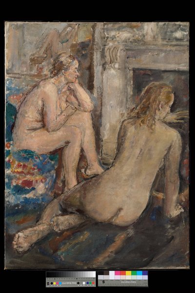 Dos modelos descansando, exh. 1939 (óleo sobre lienzo) de Dame Ethel Walker