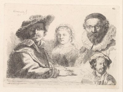 Autorretrato con Saskia (título sobre objeto) de Damiano Pernati