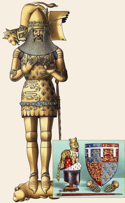 Eduardo El Príncipe Negro (1330-76) (gouache sobre papel) de Dan Escott