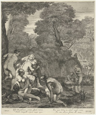Diana y sus ninfas descubiertas por Acteón de Dancker Danckerts