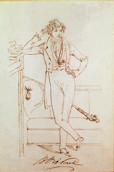 Retrato de Benjamin Disraeli, político británico y fundador del Partido Conservador de Daniel Maclise
