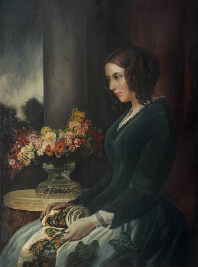 Retrato de Catherine Dickens, c.1847 (óleo sobre lienzo) de Daniel Maclise