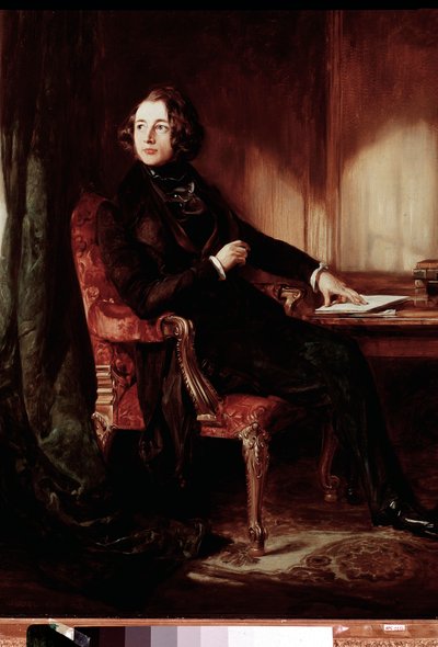 Retrato del escritor Charles Dickens de Daniel Maclise