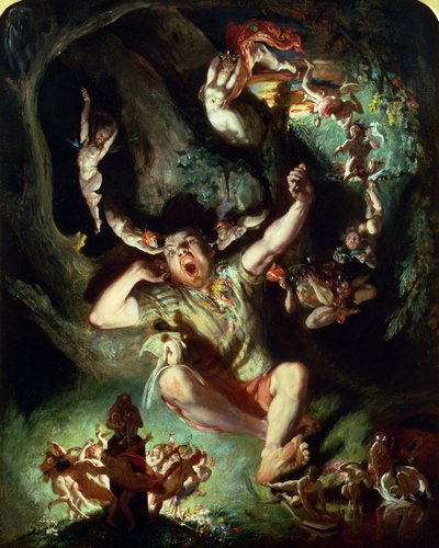 El desencanto de Bottom, de "El sueño de una noche de verano" Acto IV Escena I, de William Shakespeare (1564-1616) (óleo sobre lienzo) de Daniel Maclise