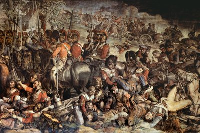 El encuentro de Wellington y Blucher después de Waterloo (pintura mural) (detalle de 200144) de Daniel Maclise