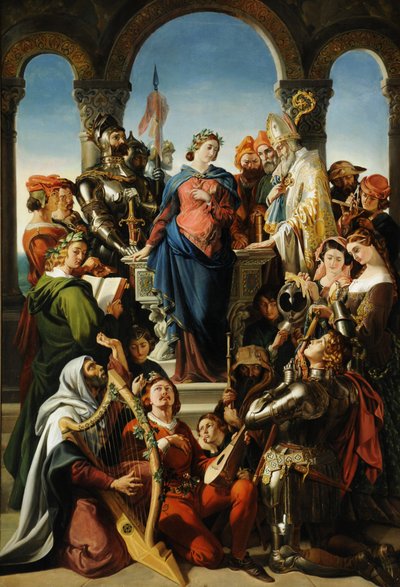 El espíritu de la caballería, c.1845 (óleo sobre lienzo) de Daniel Maclise