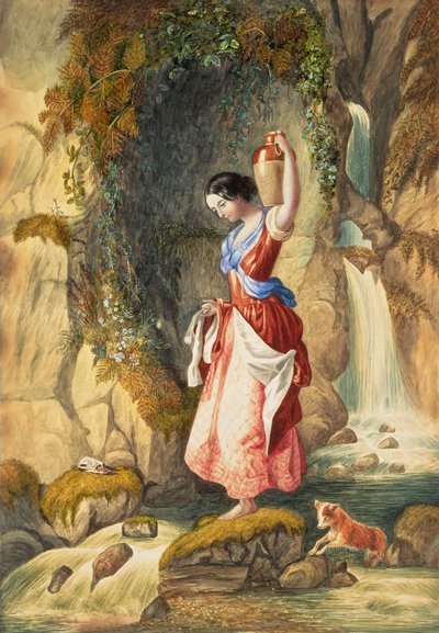 Georgina Hogarth frente a St. Nectan