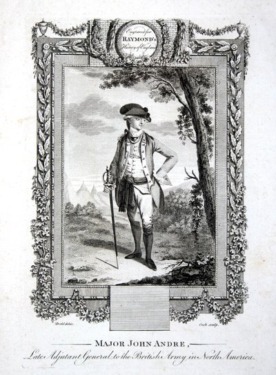 Mayor John Andre, último Ayudante General del ejército británico en América del Norte, grabado por Thomas Cook c.1785 de Daniel (after) Dodd