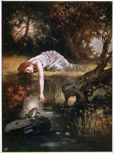 King Frog, c. 1900 (Tarjeta postal) de Daniel (after) Hock