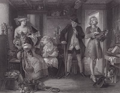 Una escena de "Midas" de Daniel (after) Maclise