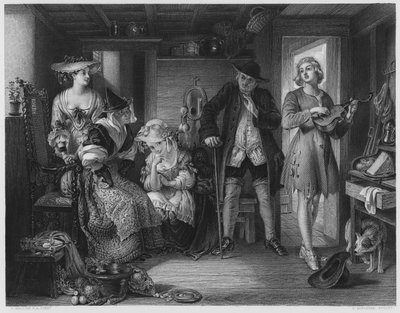 Una escena de Midas, de la imagen en la Colección Real de Daniel (after) Maclise