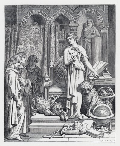 Ilustración para el poema de Tennyson, La Princesa de Daniel (after) Maclise