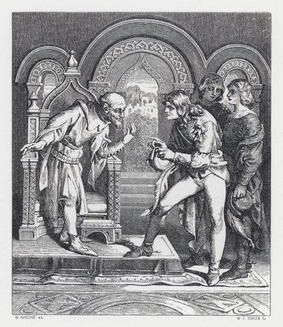 Ilustración para el poema de Tennyson, La Princesa de Daniel (after) Maclise