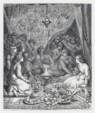 Ilustración para el poema de Tennyson, La Princesa de Daniel (after) Maclise