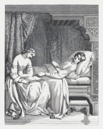 Ilustración para el poema de Tennyson, La Princesa de Daniel (after) Maclise