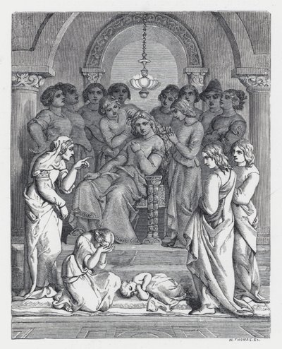 Ilustración para el poema de Tennyson, La Princesa de Daniel (after) Maclise