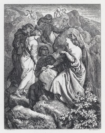 Ilustración para el poema de Tennyson, La Princesa de Daniel (after) Maclise