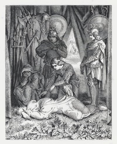 Ilustración para el poema de Tennyson, La Princesa de Daniel (after) Maclise