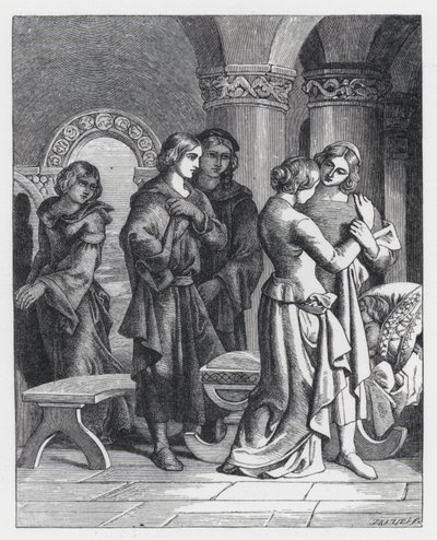 Ilustración para el poema de Tennyson, La Princesa de Daniel (after) Maclise