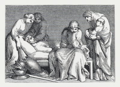 Ilustración para el poema de Tennyson, La Princesa de Daniel (after) Maclise