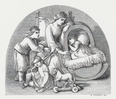 Ilustración para el poema de Tennyson, La Princesa de Daniel (after) Maclise