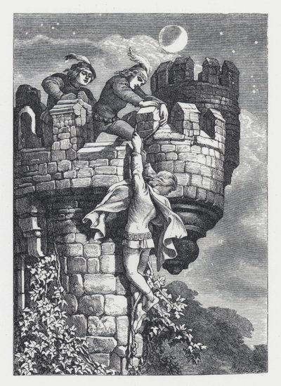 Ilustración para el poema de Tennyson, La Princesa de Daniel (after) Maclise