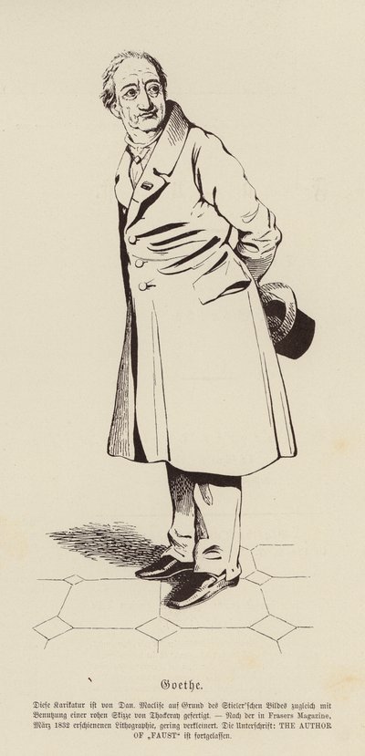 Johann Wolfgang von Goethe, poeta y dramaturgo alemán de Daniel (after) Maclise