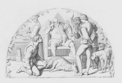 Shakespeare, El Juez (grabado) de Daniel (after) Maclise