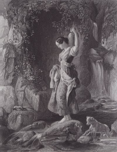La Ninfa de la Cascada de Daniel (after) Maclise