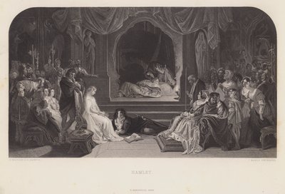 La Escena de la Obra en Hamlet de Daniel (after) Maclise