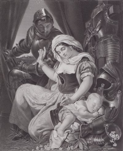 La cuna del guerrero de Daniel (after) Maclise