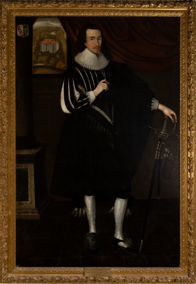 Sir Edward Bisshopp Kt, 2º Bt. De Parham (1602-1649) de Daniel (circle of) Mytens