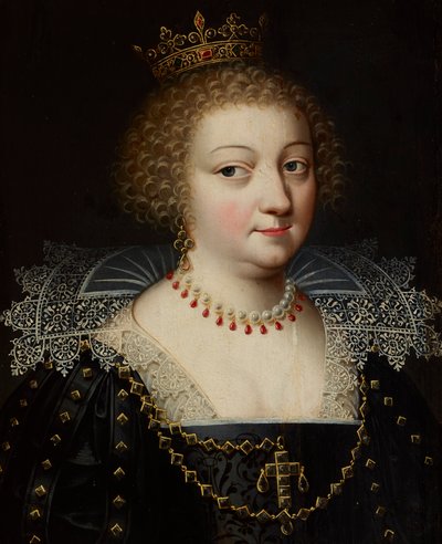 Retrato de la reina Ana de Austria (1601-1666) de Daniel (studio of) Dumonstier