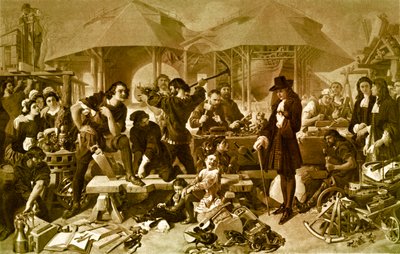 Pedro el Grande en el Astillero de Deptford de Daniel 1806 70 Maclise