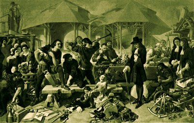 Pedro el Grande en el Astillero de Deptford de Daniel 1806 70 Maclise