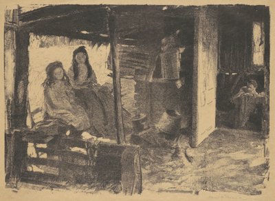 Sin título (2 niñas en un granero) de Daniel Albert Veresmith