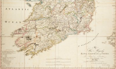 Nuevo mapa civil y eclesiástico de Irlanda de Daniel Augustus Beaufort