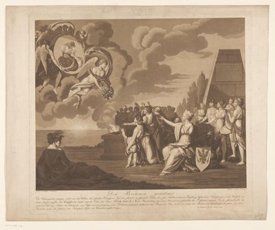 Alegoría del matrimonio (probablemente) de Federico Guillermo III de Prusia con Luisa de Mecklemburgo-Strelitz, 1793
Den Brennen gewidmet (título en el objeto) de Daniel Berger