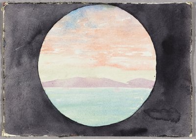 Bahía de Túnez a Través del Ojo de Buey del Vapor Fürst Bismark, Túnez, Boceto de Viaje, 1896 de Daniel Burnham
