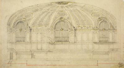 Orchestra Hall, Chicago, Illinois, sección de Daniel Burnham